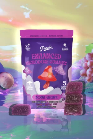 PURPLE MUSHROOM ENHANCED MICRODOSE GUMMIES | SOUR GRAPE